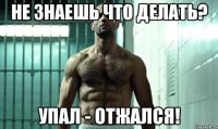 не знаешь что делать? упал - отжался!