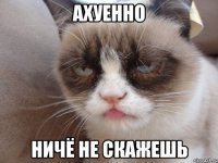 ахуенно ничё не скажешь