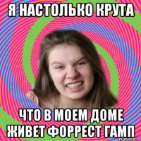 я настолько крута что в моем доме живет форрест гамп