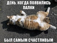 день, когда появились палки был самым счастливым