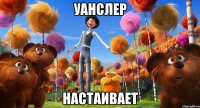 уанслер настаивает