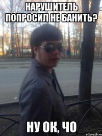 нарушитель попросил не банить? ну ок, чо