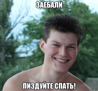 заебали пиздуйте спать!
