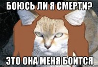 боюсь ли я смерти? это она меня боится