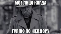 моё лицо когда гуляю по желдору