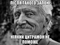 після такого запою ніякий цитрамон не поможе