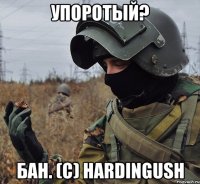 упоротый? бан. (с) hardingush