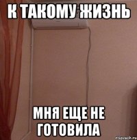 к такому жизнь мня еще не готовила