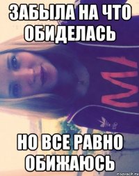забыла на что обиделась но все равно обижаюсь