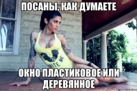 посаны, как думаете окно пластиковое или деревянное