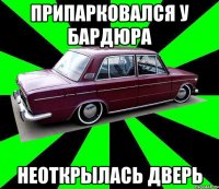 припарковался у бардюра неоткрылась дверь