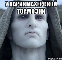 у парикмахерской тормозни 