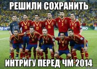 решили сохранить интригу перед чм 2014