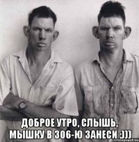  доброе утро, слышь, мышку в 306-ю занеси :)))