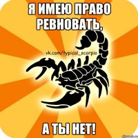 я имею право ревновать, а ты нет!