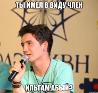 ты имел в виду член ильгам абый?