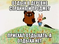 отдых в деревне странный предмет приехал отдыхать, а отдыха нет