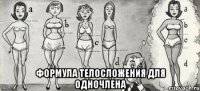  формула телосложения для одночлена