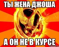 ты жена джоша а он не в курсе