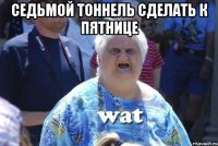 седьмой тоннель сделать к пятнице 