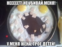 нееееет! не убивай меня! у меня жена, трое детей!