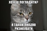 хочеш погладити? я також люблю ризикувати