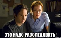  это надо расследовать!