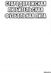 стародорожская любительская футбольная лига 