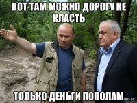 вот там можно дорогу не класть только деньги пополам