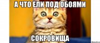 а что ели под обоями сокровища