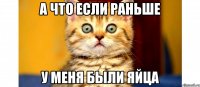 а что если раньше у меня были яйца