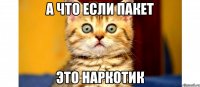 а что если пакет это наркотик