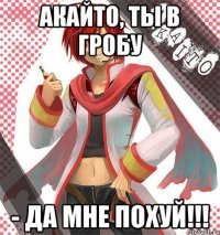 акайто, ты в гробу - да мне похуй!!!