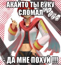 акайто ты руку сломал - да мне похуй !!!