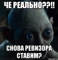 че реально??!! снова ревизора ставим?