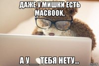 даже у мишки есть macbook, а у__ тебя нету...