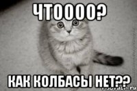 чтоооо? как колбасы нет??