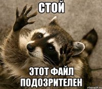 стой этот файл подозрителен