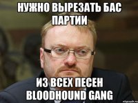 нужно вырезать бас партии из всех песен bloodhound gang