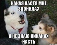 какая настя мне звонила? я не знаю никаких насть