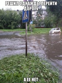 решил однажды перейти дорогу а ее нет