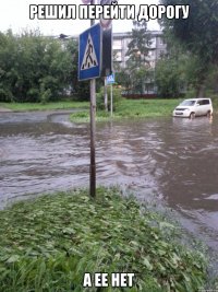 решил перейти дорогу а ее нет
