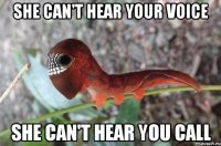 she can't hear your voice she can't hear you call