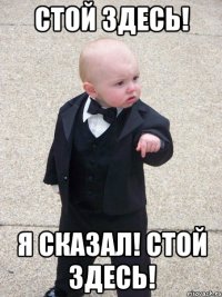 стой здесь! я сказал! стой здесь!