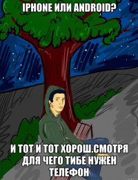 iphone или android? и тот и тот хорош.смотря для чего тибе нужен телефон