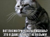  вот посмотри, что ты пишешь? это я даже в туалет не возьму!