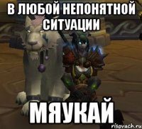 в любой непонятной ситуации мяукай