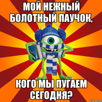 мой нежный болотный паучок, кого мы пугаем сегодня?