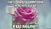екатерина владимировна краснопевцева, я вас люблю!!!