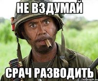 не вздумай срач разводить